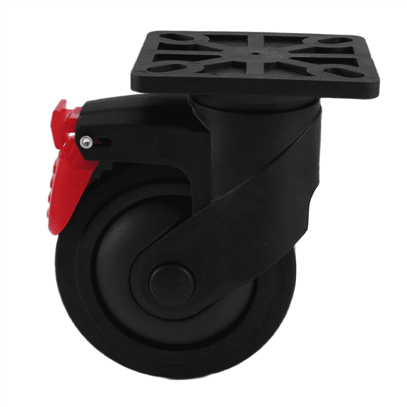 5 Inch Caster Wheel with Brake Bracket Mute Swivel Casters for Workbenche Machine Electric Equipment Shelve Trash Bin
