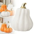 thumbnail image 1 of 5 Inch Ceramic Pumpkin Decor Artificial Pumpkin for Halloween Thanksgiving Fall Harvest Farmhouse Table Centerpiece,Mantel & Shelf Decor, 1 of 9