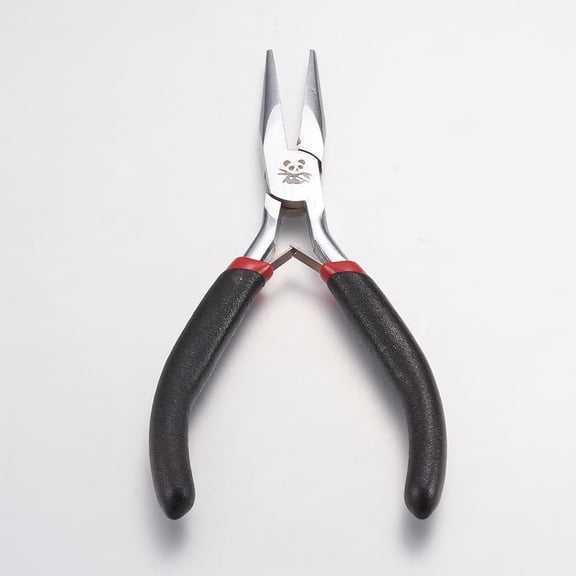 5-Inch Chain Nose Pliers Long Needle Nose Pliers Carbon Steel Platinum Finish - Precision Tools for Jewelry Making Beading and Wire Work Black Black DIY