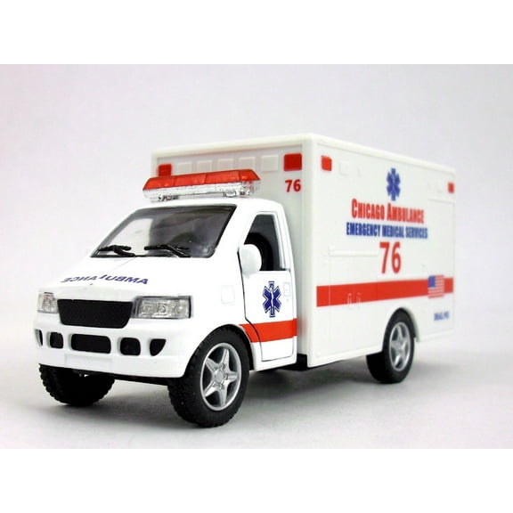 5 Inch Chicago Ambulance - Emergency Medical Services - Scale Model - White