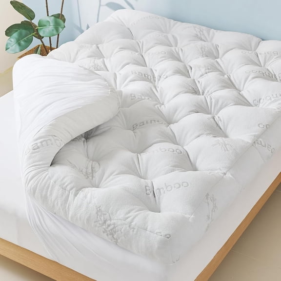 5 Inch Cooling Mattress Topper  Size,39x75 in |  Mattress Pad Cover,Gel Memory  Filling, Soft Pillow Top,,For Hot Sleppers