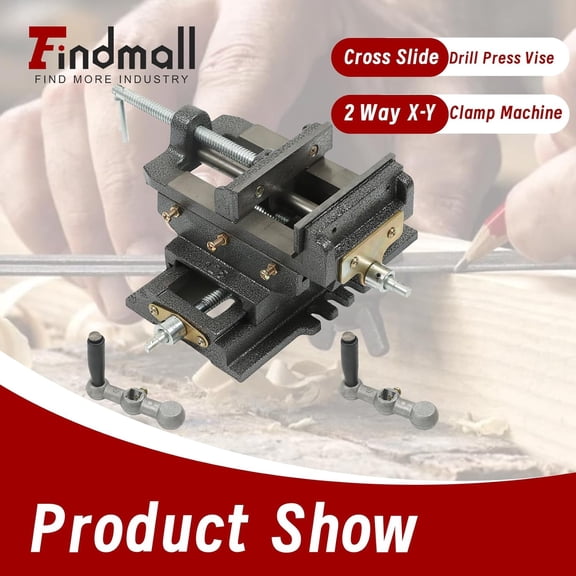 5 Inch Cross Slide Drill Press Vise 2 Way X-Y Heavy Duty Clamp Machine
