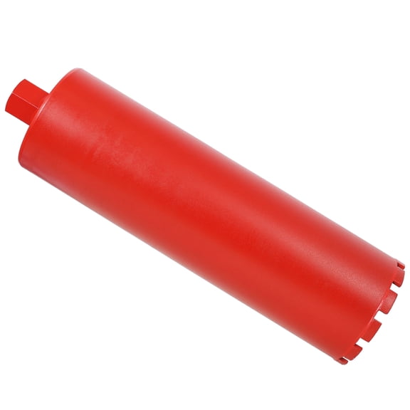 5 Inch Diamond Core Drill Bit 1-1/4"-7 Thread - Wet/Dry for Cured Concrete with Rebar, Brick, Stone, Masonry - Red Steel
