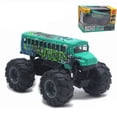thumbnail image 1 of 5-Inch Diecast School Bus â Pullback Mechanism Toy Truck with Big Wheels, Play Vehicle Gift for Boys (Blue), 1 of 7