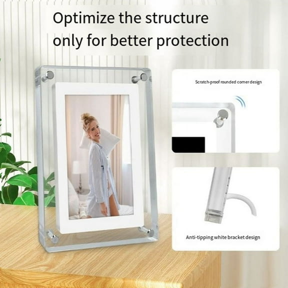 5 Inch Digital Photo Frame 1200mAh IPS Screen 4G Memory Digital Photo Frame Desktop Video Player US Plug