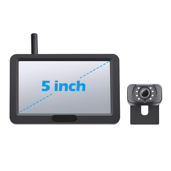 5 Inch Digital Wireless Backup Camera Kit |IP68 Waterproof,120Wide,IR Night Vision,Anti-interference Wireless,Universal for Car & Truck