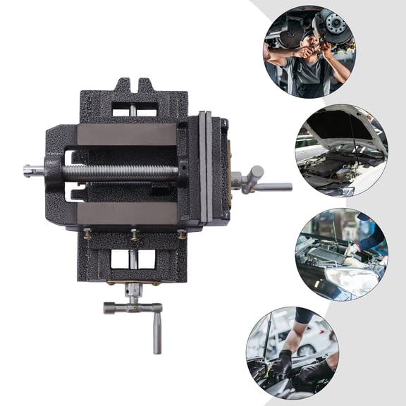 5-Inch Drill Press X-Y Compound Vise 2 Way Heavy Duty Cross Slide Vise Clamp Machine