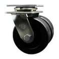 thumbnail image 1 of 5 Inch Dual Polyolefin Wheels Swivel Caster with Ball Bearing Service Caster, 1 of 2