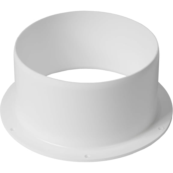 5" Inch - Duct Connector Flange - Plastic Male End Straight Pipe Coupler for Heating Cooling Ventilation System - Ducting, Dryer Vent Coupling Wall Plate - PVC Flange Adapter, HVAC Joint Fittings