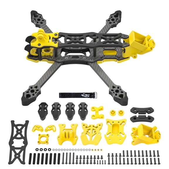 5 Inch FPV Drone Frame Kit, 3K Carbon Fiber Racing & Freestyle Quadcopter Frame 230mm Wheelbase, Aluminum Alloy Nose Compatible with DJI O4 Pro / O4 EVA5