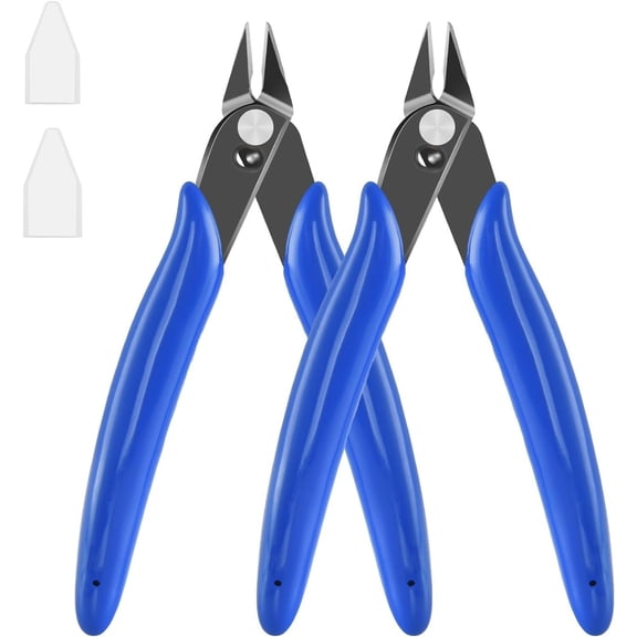 5 Inch Flush , 2 Pack Small Wire Cutters Spring Pliers, Wire Cutters for Making, Soft Copper Wire, Floral, Electronics, Model Craft, Heating Wire, Print
