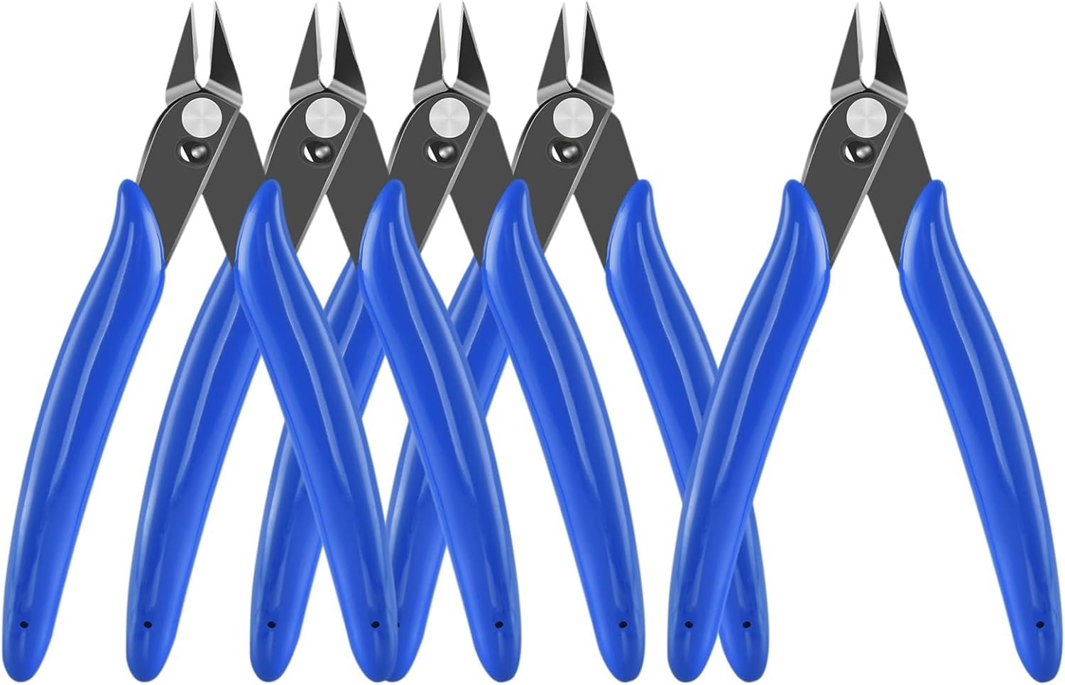 5 Inch Flush , 5Pack Small Wire Cutters Spring Pliers, Wire Cutters for ...