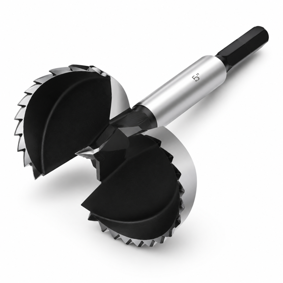 5 Inch Forstner Drill Bit for Woodworking, Suitable for Hardwood, Softwood, Plywood and More