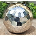 thumbnail image 1 of 5-Inch Silver Diamond Mosaic Stainless Steel Gazing Ball – Reflective Decorative Sphere for Garden, Patio, Outdoor or Indoor Home Decor, 1 of 5