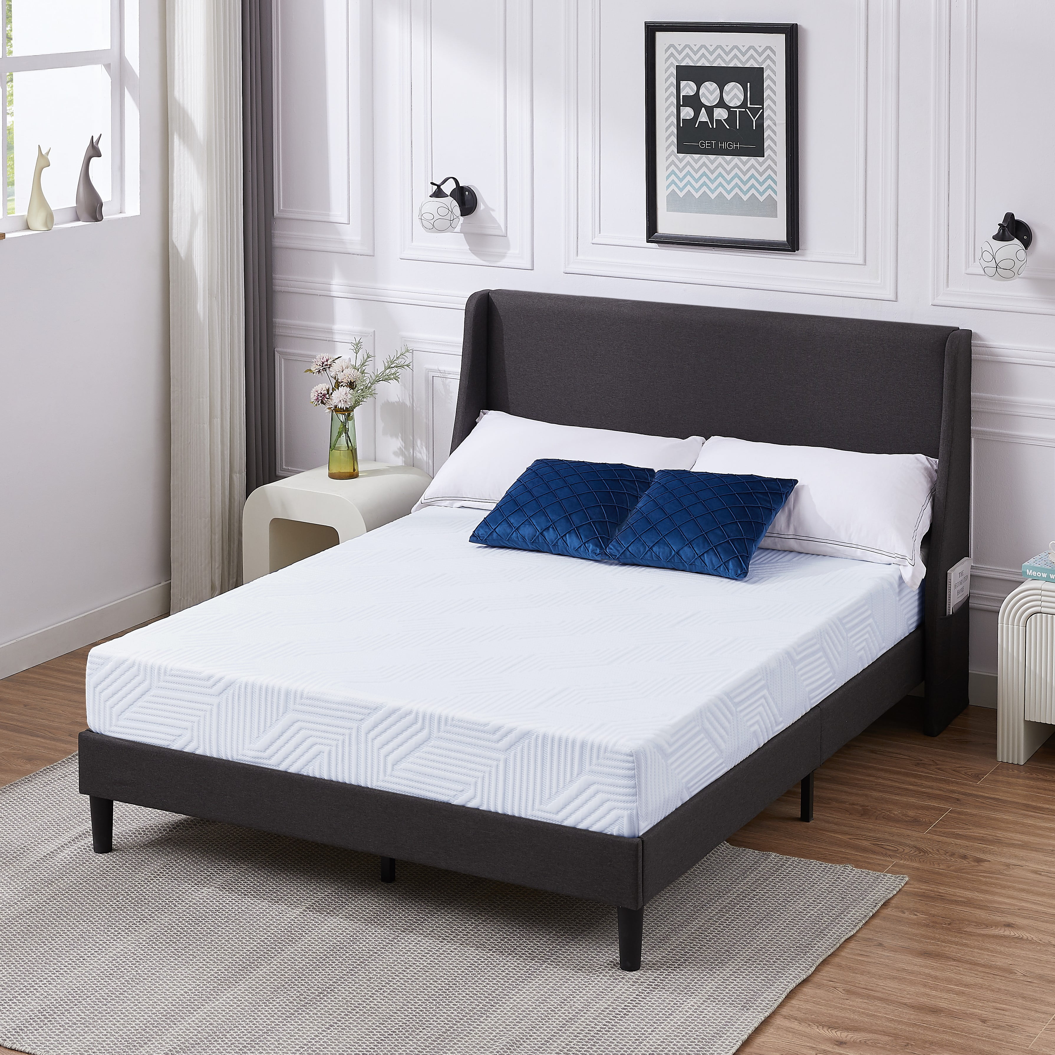 MLILY 5 inch Memory Foam Mattress for Kids Full Size for Bunk Bed Blue Walmart