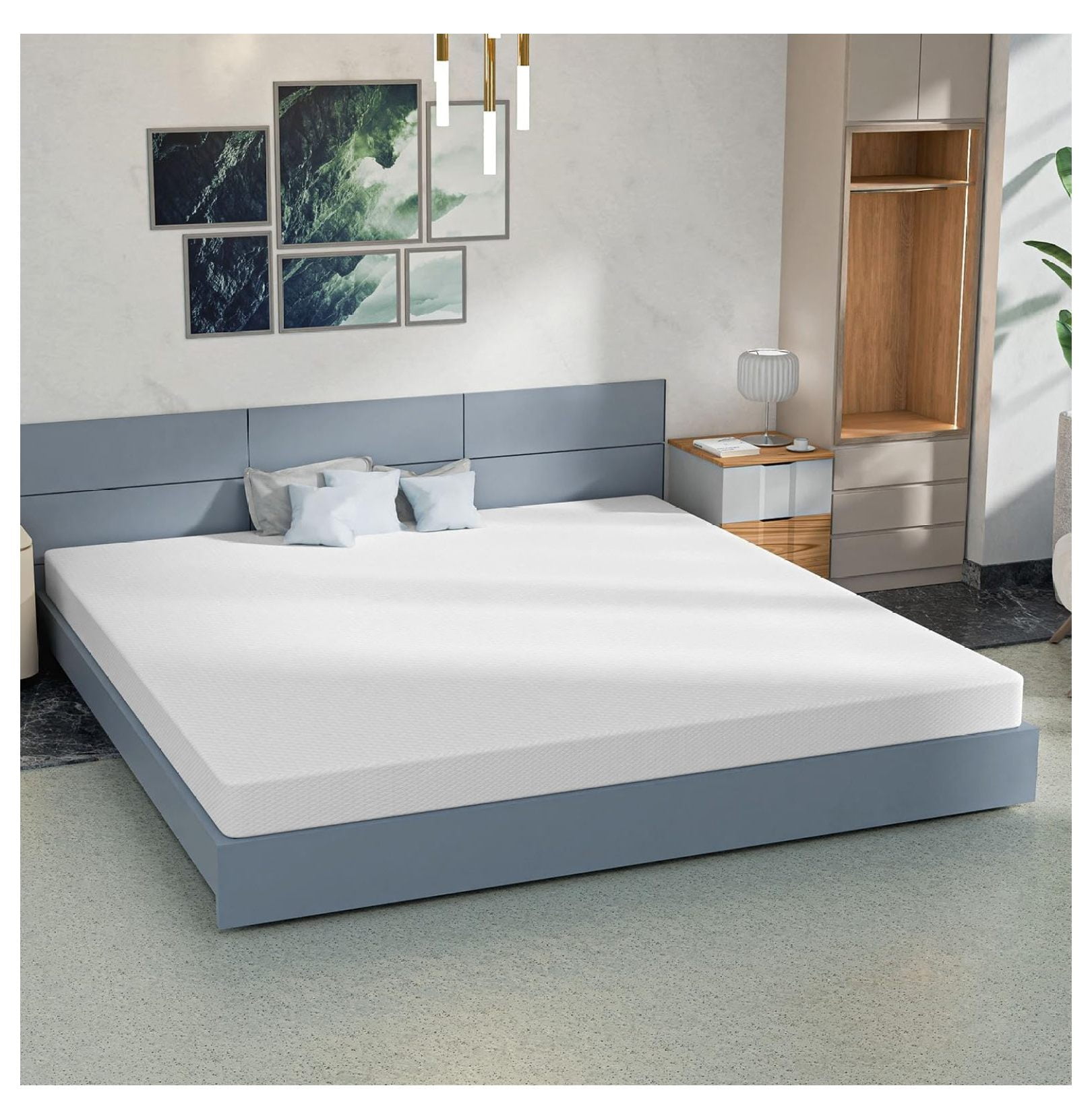 5 Inch Gel Memory Foam Mattress King Size, Mattress in a Box for Skin