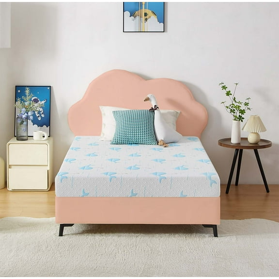 5 Inch Gel Memory Foam Mattress, Twin XL Size, Whale Medium-Firm Bed Mattress, Pressure Relief Cooler Sleep for Kids Adult Bed in a Box CertiPUR-US Certified