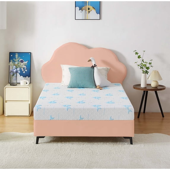 5 Inch Gel Memory Foam Mattress, Twin XL Size, Whale Medium-Firm Bed Mattress, Pressure Relief Cooler Sleep for Kids Adult Bed in a Box CertiPUR-US Certified