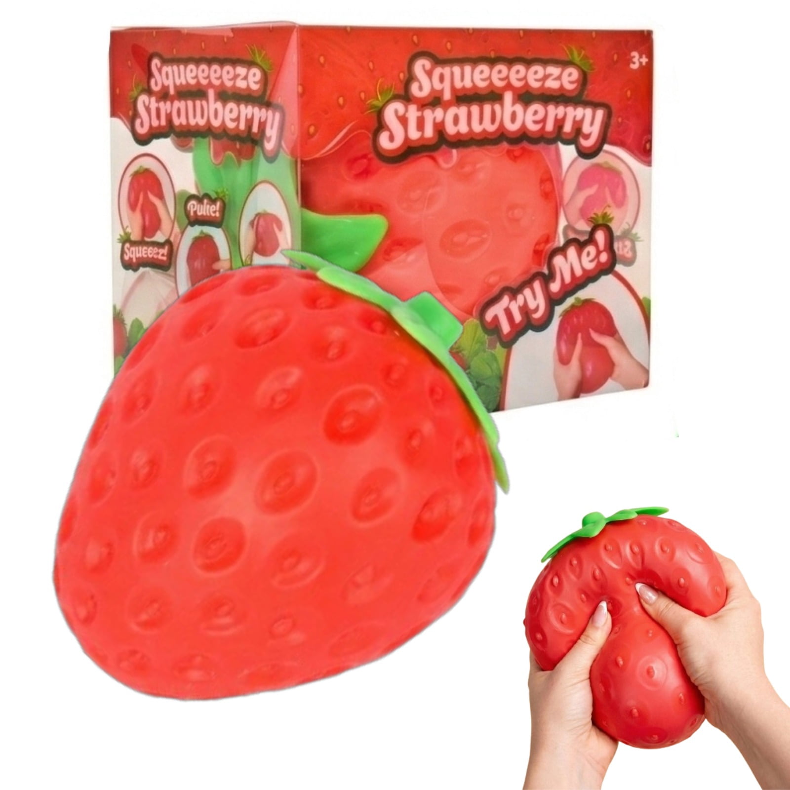 5 Inch Giant Strawberry Squishies Big Strawberry Squishies Fruit Stress Ball Toys Large Slow Rise Squeeze Huge Rebound Cute Rising Strawberries Model Fidget Toys Party Favor