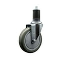thumbnail image 1 of 5 Inch Gray Poly Wheel Swivel 1-5/8 Inch Expanding Stem Caster SCC, 1 of 2