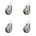 thumbnail image 1 of 5 Inch Gray Polyurethane Wheel Swivel 7/8 Inch Square Stem Caster Set SCC, 1 of 2