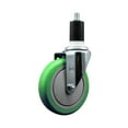 thumbnail image 1 of 5 Inch Green Poly Wheel Swivel 1-1/2 Inch Expanding Stem Caster SCC, 1 of 2
