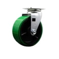 thumbnail image 1 of 5 Inch Green Poly on Cast Iron Wheel Swivel Caster with Ball Bearing SCC, 1 of 2