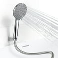 thumbnail image 1 of 5 Inch Handheld Shower Head with Hose, High Pressure 3 Spray Settings Hand Held Showerhead, Extra Long 71 Inch Stainless Steel Hose, Universal Bathroom Part Replacement, Polished Chrome, 1 of 8