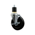 thumbnail image 1 of 5 Inch Hard Rubber Swivel 1-7/8 Inch Expanding Stem Caster with Brake SCC, 1 of 2