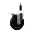 thumbnail image 1 of 5 Inch Hard Rubber Swivel 7/8 Inch Expanding Stem Caster Total Lock Brake SCC, 1 of 2