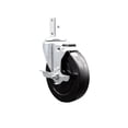 thumbnail image 1 of 5 Inch Hard Rubber Wheel Swivel 3/4 Inch Square Stem Caster with Brake SCC, 1 of 2