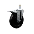 thumbnail image 1 of 5 Inch Hard Rubber Wheel Swivel 7/16 Inch Grip Ring Stem Caster Total Lock Brake, 1 of 2