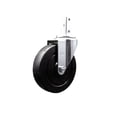 thumbnail image 1 of 5 Inch Hard Rubber Wheel Swivel 7/8 Inch Square Stem Caster Service Caster, 1 of 2