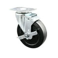 thumbnail image 1 of 5 Inch Hard Rubber Wheel Swivel Top Plate Caster with Brake Service Caster Brand, 1 of 2