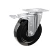 thumbnail image 1 of 5 Inch Hard Rubber Wheel Swivel Top Plate Caster with Total Lock Brake SCC, 1 of 2