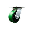 thumbnail image 1 of 5 Inch Heavy Duty Green Poly on Cast Iron Swivel Caster with Roller Bearing SCC, 1 of 2