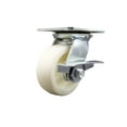 thumbnail image 1 of 5 Inch Heavy Duty Nylon Caster with Roller Bearing and Brake Service Caster, 1 of 2