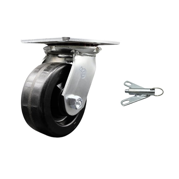 5 Inch Heavy Duty Phenolic Caster with Roller Bearing and Swivel Lock SCC