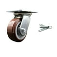 thumbnail image 1 of 5 Inch Heavy Duty Polyurethane Caster with Ball Bearing and Swivel Lock SCC, 1 of 2