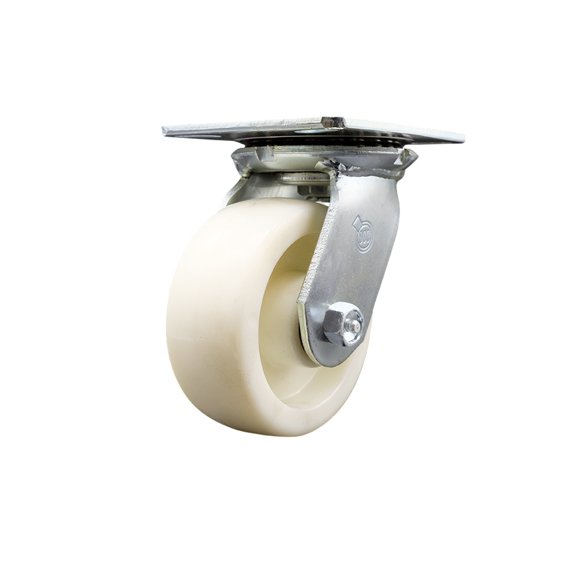 5 Inch Heavy Duty Top Plate Nylon Swivel Caster with Roller Bearing SCC