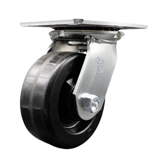 5 Inch Heavy Duty Top Plate Phenolic Swivel Caster with Roller Bearing SCC