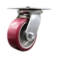 thumbnail image 1 of 5 Inch Heavy Duty Top Plate Poly on Aluminum Swivel Caster with Ball Bearing SCC, 1 of 2