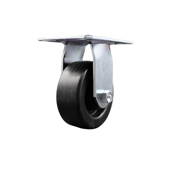 5 Inch Heavy Duty Top Plate Polyolefin Rigid Caster with Roller Bearing SCC