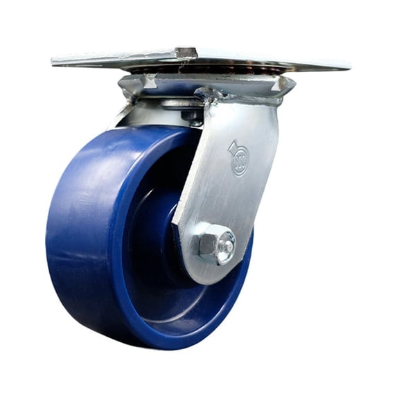5 Inch Heavy Duty Top Plate Solid Poly Swivel Caster with Roller Bearing SCC