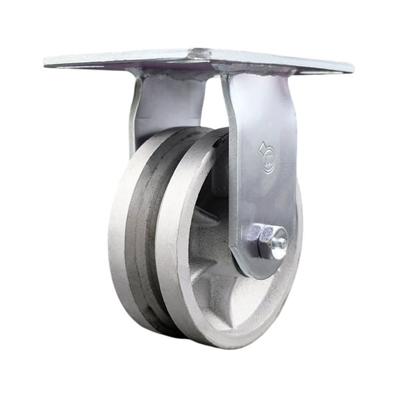5 Inch Heavy Duty Top Plate V Groove Semi Steel Rigid Caster with Ball Bearing