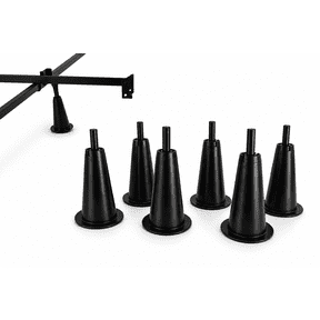 5 Inch High Rise Bed Frame Risers, Lift a Bed Frame by 5 Inches for Under Bed Storage, Inch x 3/8 Inch Adapters Included, 6 Pieces, by Tech Team