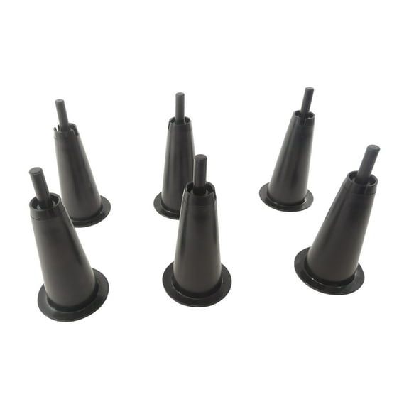 5 Inch High Rise Bed Frame Risers, Lift a Bed Frame by 5 Inches for Under Bed Storage,  Inch x 3/8 Inch Adapters Included, 6 Pieces, by Tech Team