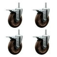thumbnail image 1 of 5 Inch High Temp Glass Filled Nylon 3/4 Inch Stem Caster Set Total Lock Brake, 1 of 2