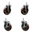 thumbnail image 1 of 5 Inch High Temp Glass Filled Nylon 7/16 Inch Grip Ring Stem Caster Set 2 Brakes, 1 of 2