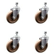 thumbnail image 1 of 5 Inch High Temp Glass Filled Nylon Swivel 3/8 Inch Threaded Stem Caster Set SCC, 1 of 2